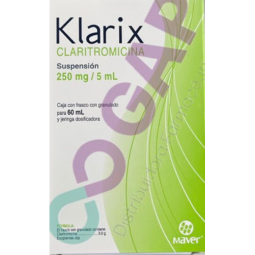 GE CLARITROMICINA KLARIX 250MG/5ML FCO 60 ML