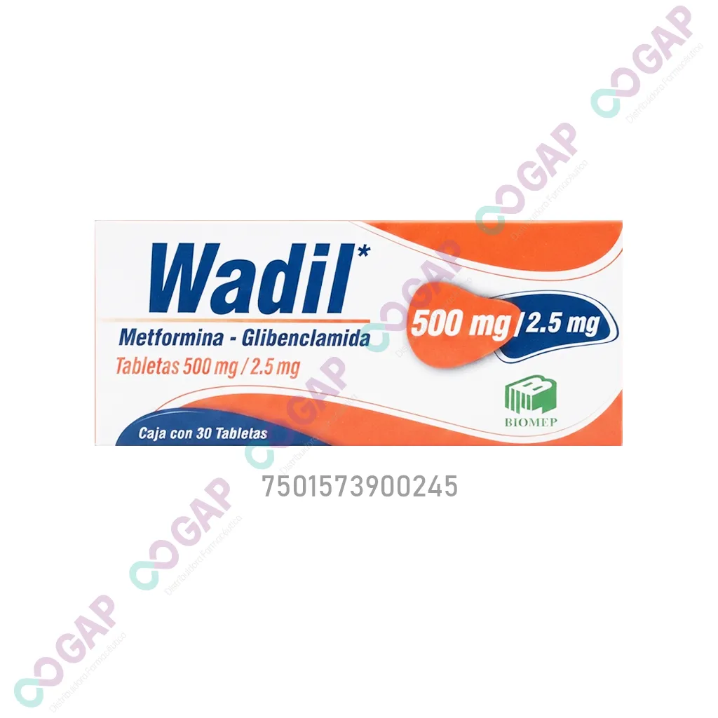 GE METFORMINA/GLIBENCLAMIDA 500/ 2.5MG WADIL