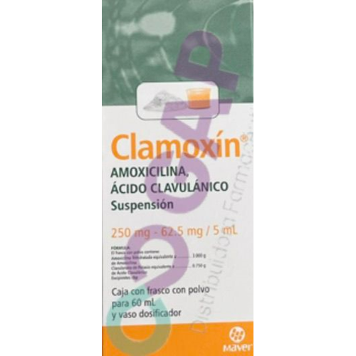 GE AMOXICILINA/AC CLAVULANICO CLAMOXIN 250MG/62.5MG 5 ML FCO 60 ML