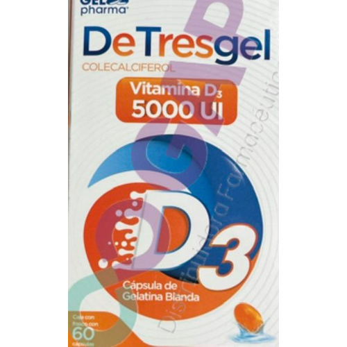 GE VITAMINA D3 DETRESGEL 5000UI 60 CAPSULAS