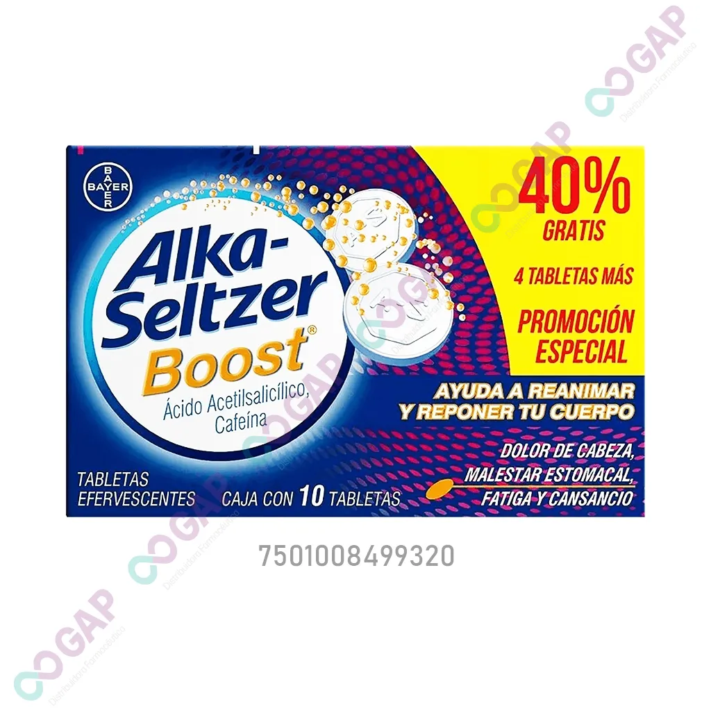 ALKA-SELTZER BOOST 10 TABLETAS