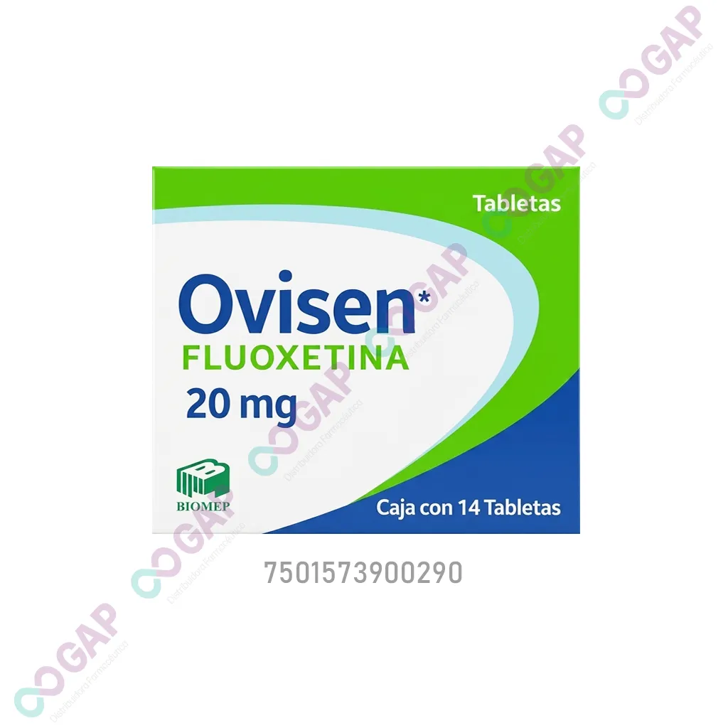 GE FLUOXETINA OVISEN 20 MG 14 TABLETAS
