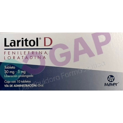 GE LORATADINA/FENILEFRINA LARITOL D 10 TABLETAS
