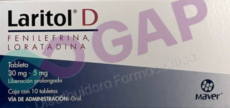 GE LORATADINA/FENILEFRINA LARITOL D 10 TABLETAS