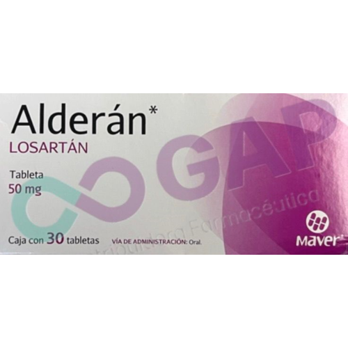 GE LOSARTAN ALDERAN 50 MG 30 TABLETAS