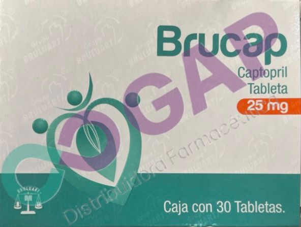 CAPTOPRIL BRUCAP 25MG 30 TABLETAS