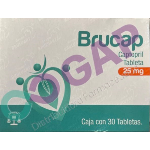 CAPTOPRIL BRUCAP 25MG 30 TABLETAS