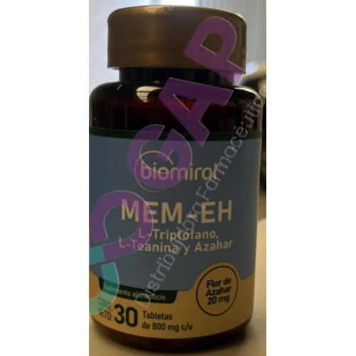 MEM-EH LTRIPTOFANO/L-TEANINA/AZAHAR 800 MG 30 TABLETAS
